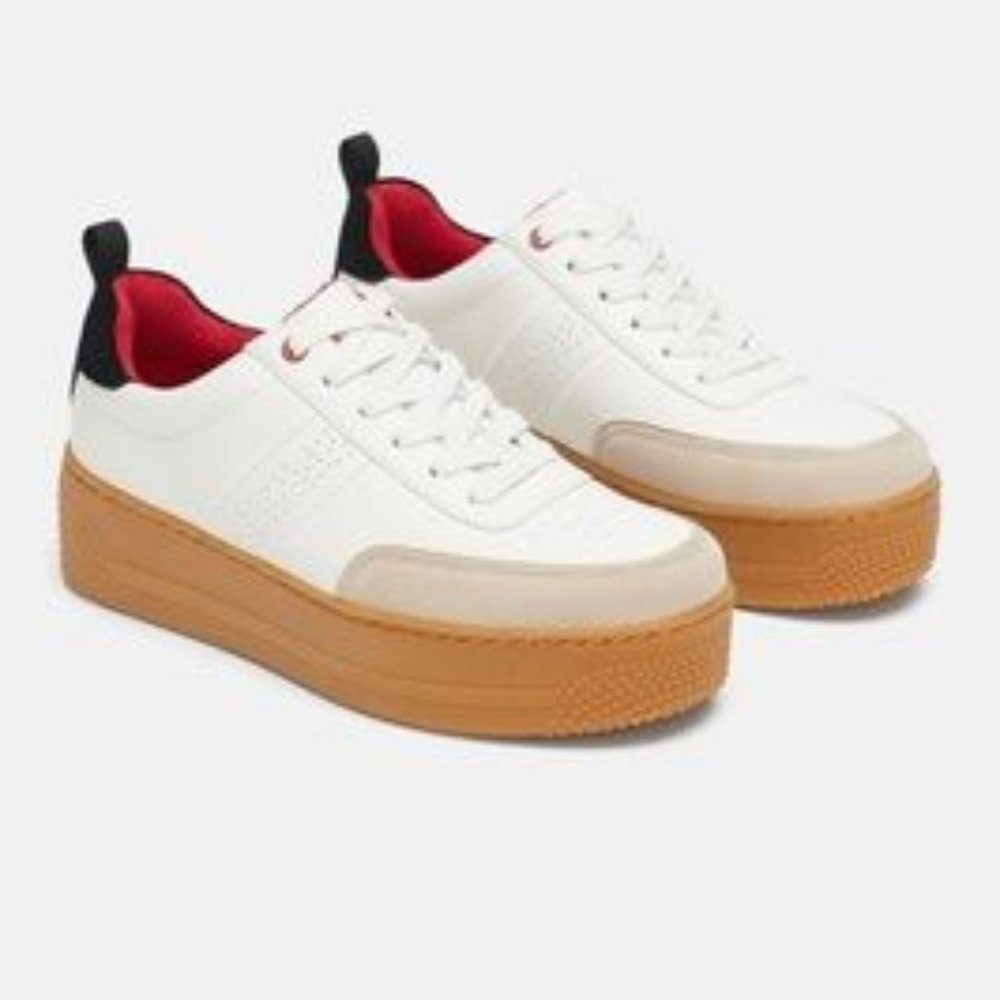 Zara Leather Platform Sneakers